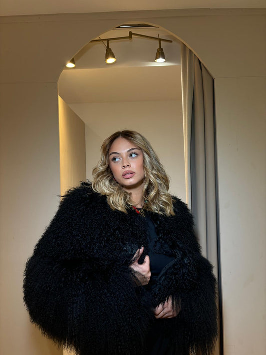 Monglian Coat - BLACK