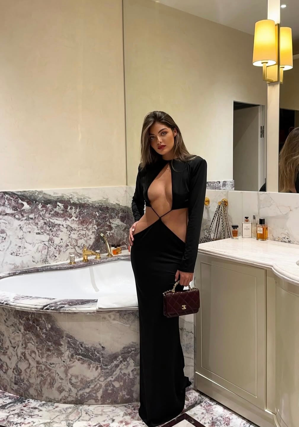 Robe Longue En Crepe