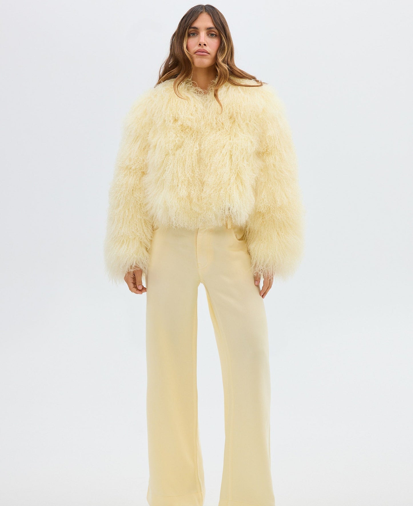 Mongolian Coat - Pale Yellow