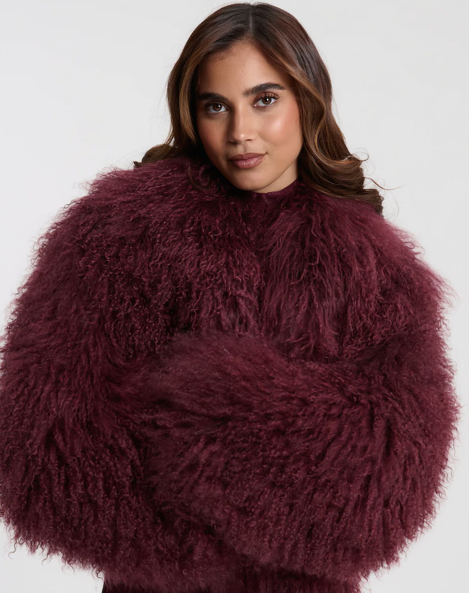 Mongolian Coat - Dark cherry